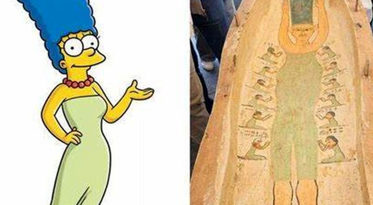 شباهت شخصیت کارتون «سیمپسون‌ها» روی تابوت مومیایی تازه کشف شده