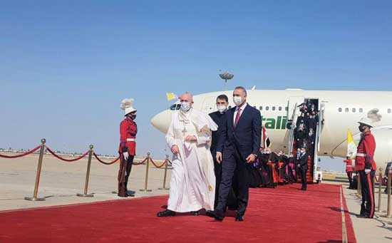 پاپ فرانسیس، رهبر کاتولیک‌های جهان در عراق