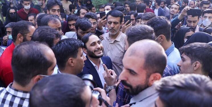 سخنرانی سخنگوی دولت ناتمام ماند / واکنش بهادری‌جهرمی به شعار تند دانشجویان دانشگاه خواجه نصیر